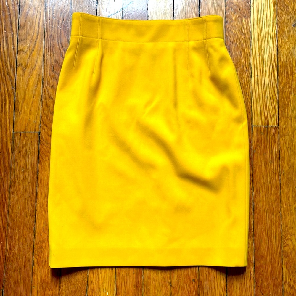 Yellow Escada Pencil Skirt